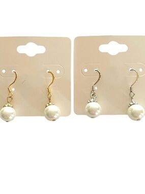 New faux pearl earrings bundle